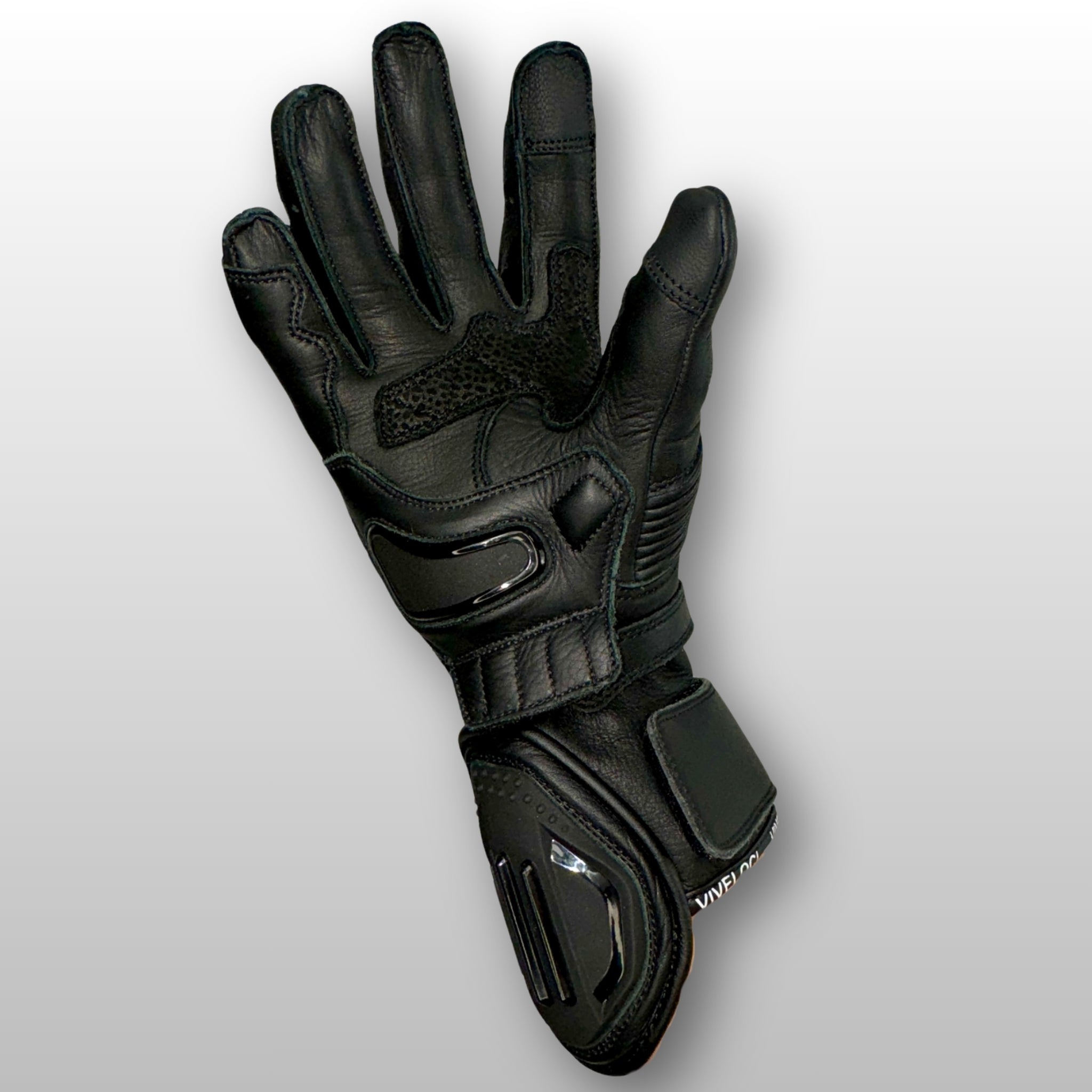 TPU palm sliders and reinforced leather palm on women’s motorcycle gloves