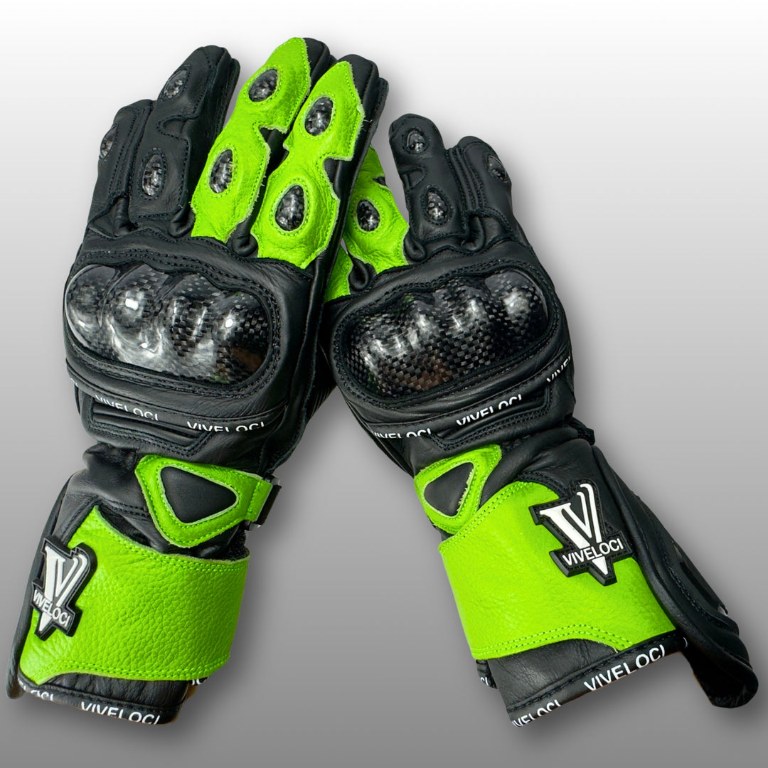 Audacia kiwi green Women’s Leather Full Gauntlet Gloves