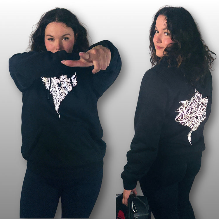 hoodie black reflective