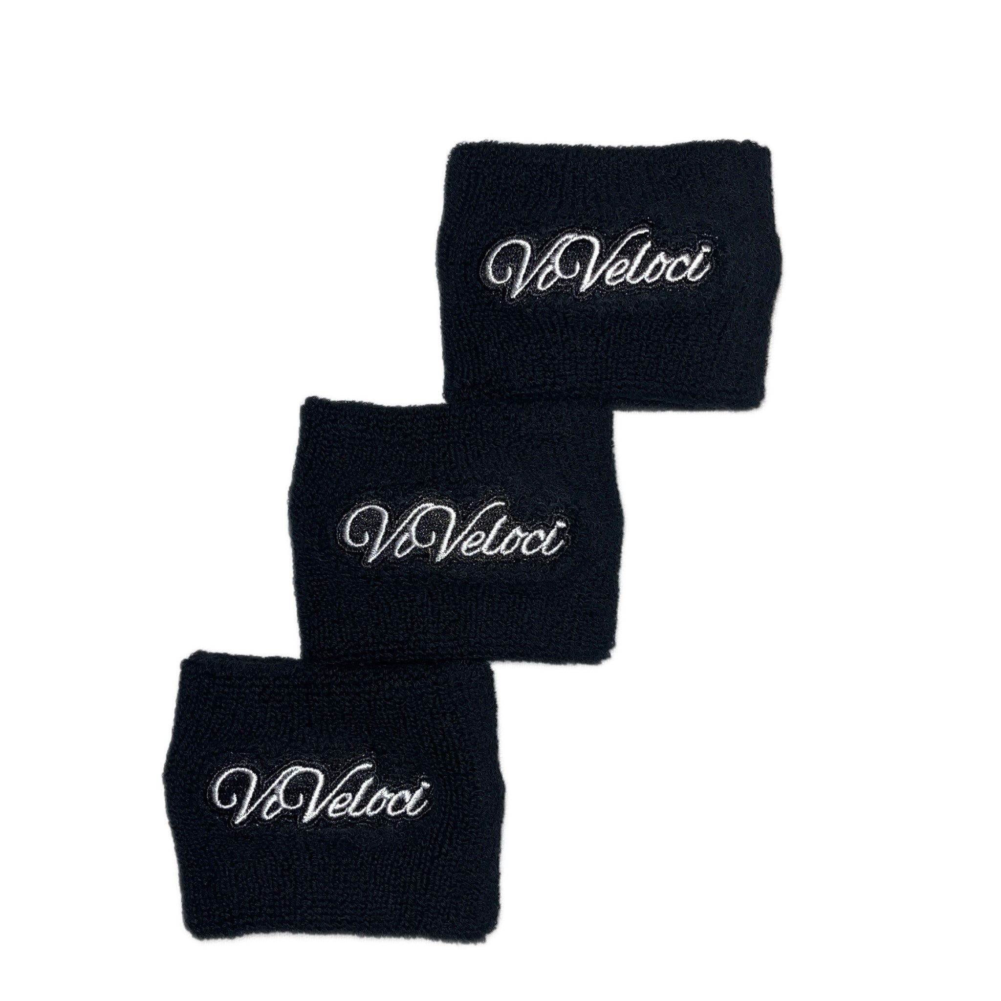 Black Viveoci brake fluid reservoir socks for motorcycle - three in the photo