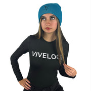 Angela wearing the ViVeloci bodysuit in black
