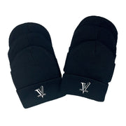 Black ViVeloci Beanie with ViVeloci Logo embroidered in white thread